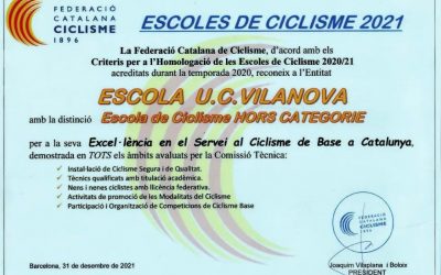 Homologació escola UCV: Escola Oficial de Ciclisme FCC 2021